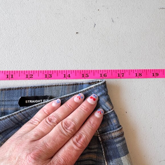 Judy Blue - High Waist Vintage Look Plaid Straight Leg Jeans - Plaid - 14W - - Picture 8 of 10